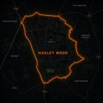 Leak detection service coverage map of Hadley Wood, North London