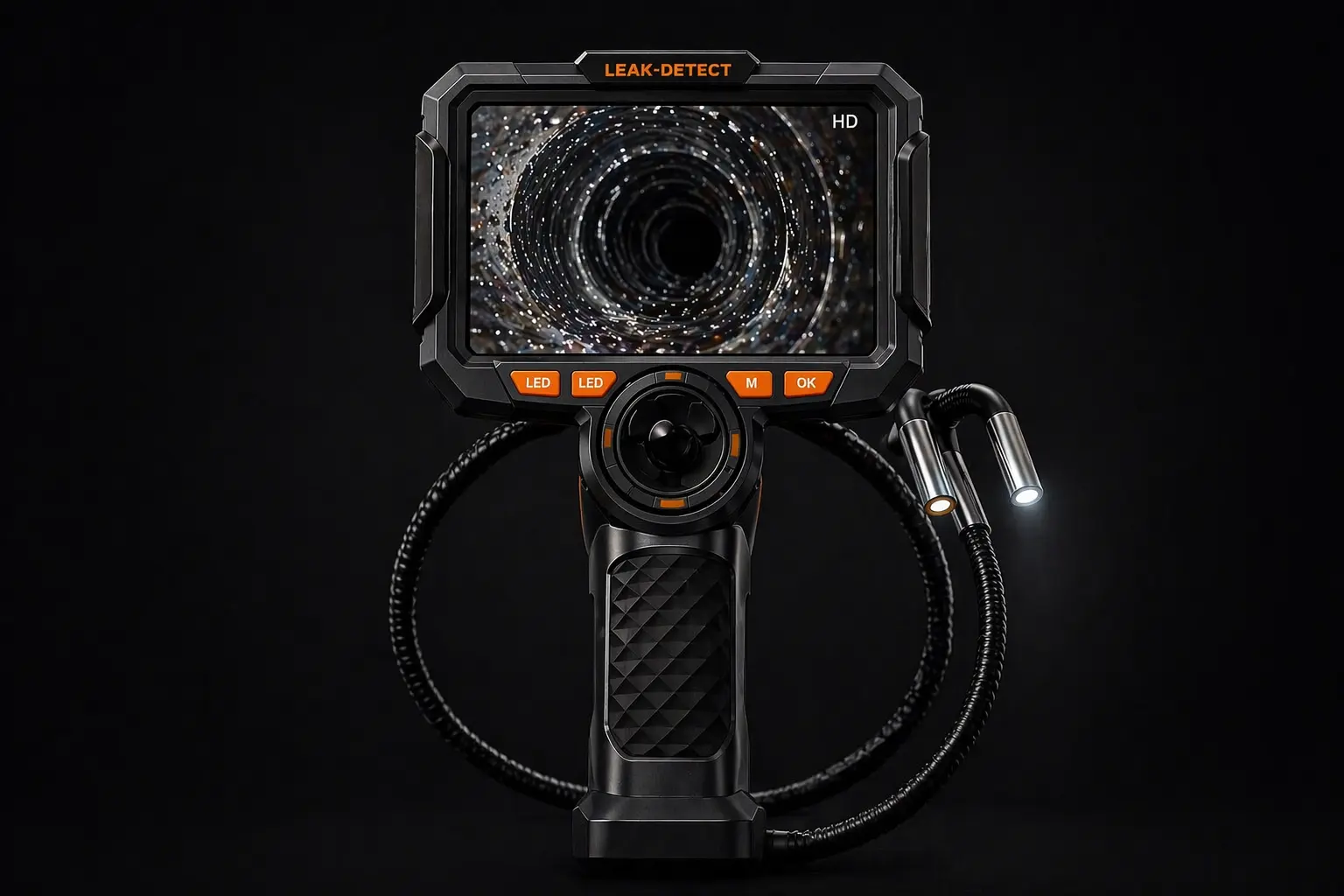 Borescope camera used to inspect inside pipework for leaks and damage